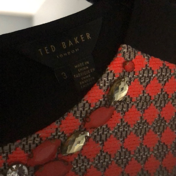 Ted Baker embellished collar top sz 3 (8-10) - Picture 3 of 4